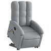 vidaXL Massagesessel mit Aufstehhilfe Hellgrau Stoff
