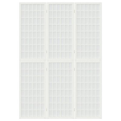 vidaXL 3-tlg. Paravent Japanischer Stil Faltbar 120x170 cm Weiß