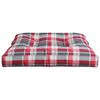 vidaXL Palettenkissen Rot Karomuster 80x80x12 cm Stoff