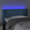 vidaXL LED Kopfteil Dunkelblau 83x16x78/88 cm Samt
