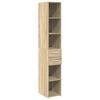 vidaXL Hochschrank Schmal Sonoma-Eiche 30x42,5x225 cm Holzwerkstoff
