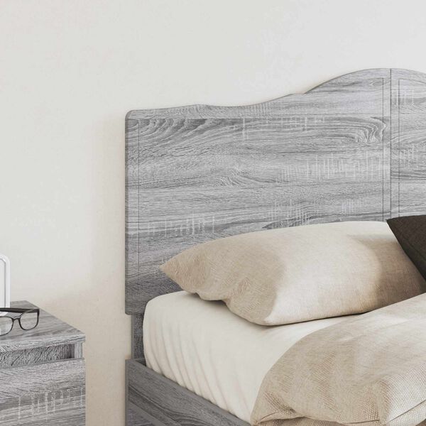 vidaXL Kopfteil mit Kopfteil Graues Sonoma 140 cm Holzwerkstoff