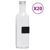 vidaXL Glasflaschen mit Schraubverschluss 20 Stk. Quadratisch 250 ml