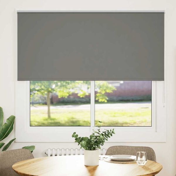 vidaXL Verdunkelungsrollo Grau 160x175cm Stoffbreite 156,6cm Polyester