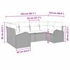 vidaXL Gartensofa-set mit Kissen 6 pcs Beige und Hellgrau Poly-Rattan