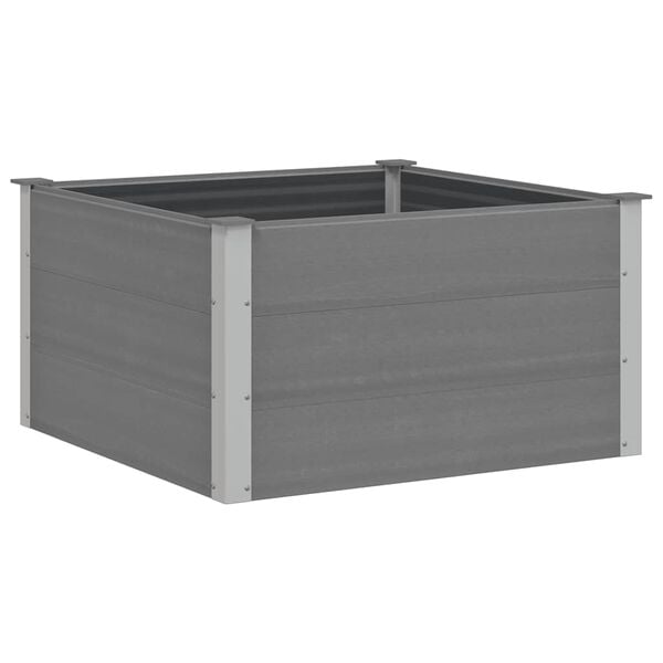 vidaXL Garten-Hochbeet WPC 100 x 100 x 54 cm Grau