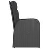 vidaXL 9-tlg. Garten-Essgruppe mit Kissen Poly Rattan Schwarz