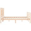 vidaXL Massivholzbett mit Kopfteil 140x190 cm