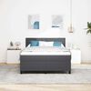 vidaXL Boxspringbett Dunkelgrau und Wei&szlig; 160 x 200 cm Cordstoff
