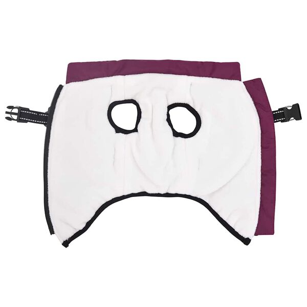 vidaXL Hundemantel mit Geschirr Lila L Fleece und Polyester