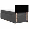 vidaXL Boxspringbett mit Matratze Dunkelgrau 80x200 cm Stoff