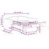 vidaXL Tagesbett Ausziehbar mit Schubladen Creme 100x200 cm Stoff