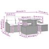 vidaXL Gartensofa-set mit Kissen 6 pcs Beige und Hellgrau Poly-Rattan
