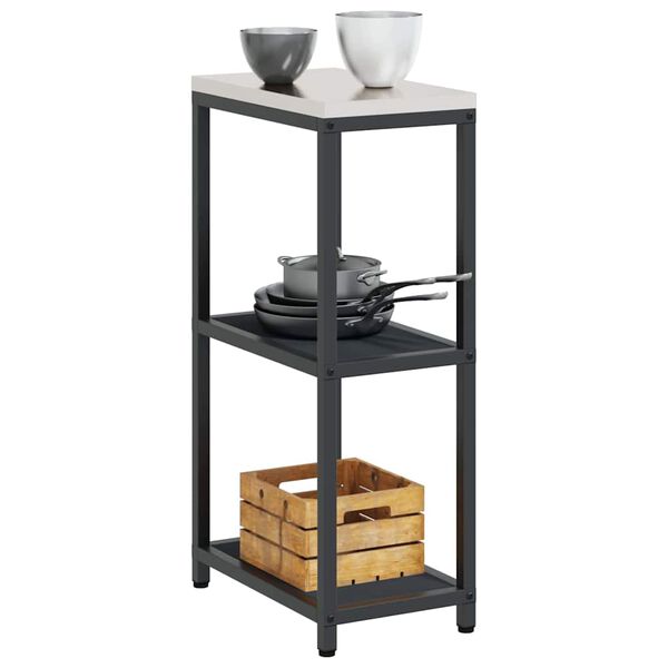vidaXL K&uuml;chenaufbewahrung mit Regal Anthrazit 60 x 50 x 92 cm Stahl