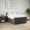 vidaXL Boxspringbett mit Matratze Dunkelbraun 160x200 cm Stoff