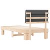 vidaXL Bettgestell mit gepolstertem Kopfteil Dunkelgrau 75 x 190 cm