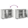 vidaXL LED-Sideboard Beton Grau 90 x 32 x 75 cm Holzwerkstoff