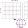 vidaXL Zaun mit Pfosten Grau 1 x 10 m Stahl