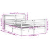 vidaXL Bettgestell mit Kopfteil ohne Matratze 150x200 cm