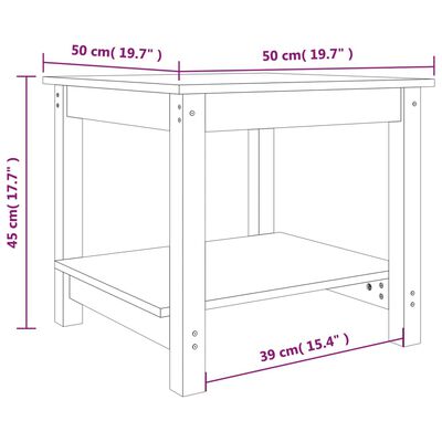 vidaXL Couchtisch Honigbraun 50x50x45 cm Massivholz Kiefer