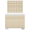 vidaXL Boxspringbett mit Matratze Creme 90x200 cm Stoff