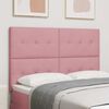 vidaXL LED Kopfteil mit LED-Lichtleisten Rosa 160 cm Polyester