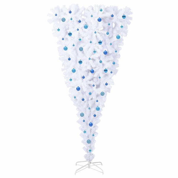 vidaXL K&uuml;nstlicher Weihnachtsbaum Wei&szlig; 240 cm PVC und Stahl