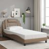 vidaXL Bettgestell "Viana" ohne Matratze Cappuccino-Braun 100x200 cm Kunstleder