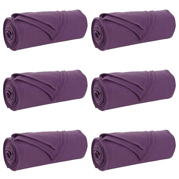 vidaXL Wohndecken 6 St&uuml;ck Lila 200 x 150 cm Fleece