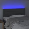 vidaXL LED Kopfteil Dunkelgrau 100x5x78/88 cm Stoff