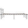 vidaXL Bettgestell Grau Metall 140x200 cm