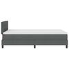 vidaXL Boxspringbett mit Matratze Dunkelgrau 120 x 190 cm Stoff