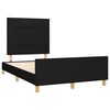 vidaXL Bettgestell ohne Matratze Schwarz 120x190 cm Stoff
