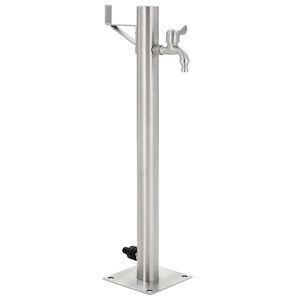 vidaXL Garten-Wassers&auml;ule Edelstahl Rund 65 cm