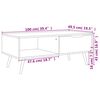 vidaXL Couchtisch R&auml;uchereiche 100x49,5x43 cm Holzwerkstoff