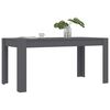 vidaXL Esstisch Grau 160x80x76 cm Holzwerkstoff