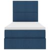 vidaXL Bett mit Stauraum und LED mit LED Blau 90 x 200 cm Polyester