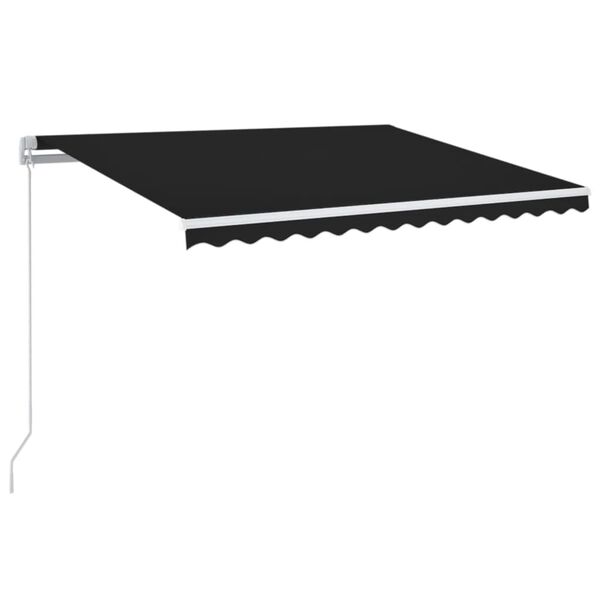 vidaXL Markise Manuell Einziehbar mit LED 350x250 cm Anthrazit