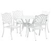 vidaXL Garten Essgruppe 5 pcs Wei&szlig; Aluminium