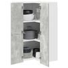 vidaXL H&auml;ngeschrank Betongrau und Wei&szlig; 57 x 57 x 100 cm Holzwerkstoff
