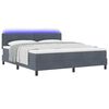 vidaXL Boxspringbett mit Kopfteil Dunkelgrau 180 x 200 cm Samt