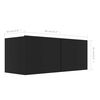 vidaXL 2-tlg. TV-Schrank-Set Schwarz Holzwerkstoff