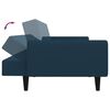 vidaXL Schlafsofa 2-Sitzer Blau Samt