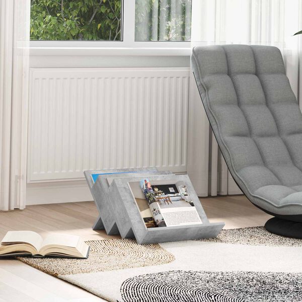 vidaXL Magazinregal Beton Grau 53 x 40 x 28.5 cm Holzwerkstoff