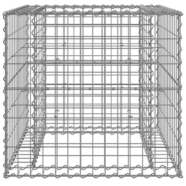 vidaXL Gabionenkorb Silbern 70x70x65 cm Verzinktes Eisen