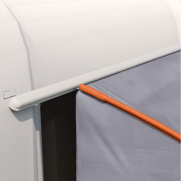 vidaXL Heckklappenzelt Grau und Orange 194 x 180 x 210 cm Taft