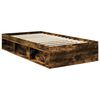 vidaXL Bettrahmen Ger&auml;ucherte Eiche 100 x 200 cm Massives Kiefernholz