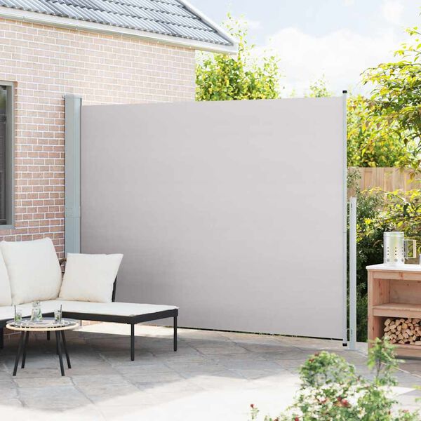 vidaXL Seitenmarkise Ausziehbar 220x300 cm Grau
