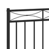vidaXL Kopfteil Metall Schwarz 150 cm