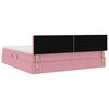 vidaXL Aufbewahrungsbett mit Matratze Rosa 200 x 200 cm Samt